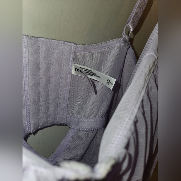 Torrid Purple Mesh Drawstring Chemise 3 3x 2x - Picture 6 of 8